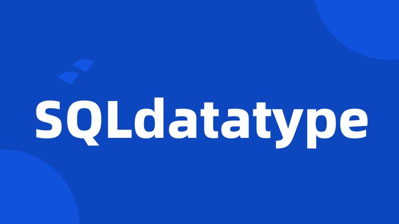 SQLdatatype