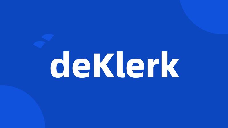 deKlerk