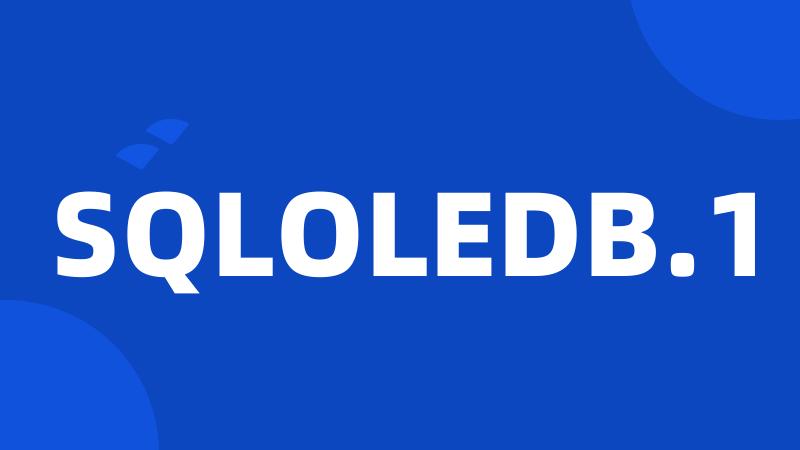 SQLOLEDB.1