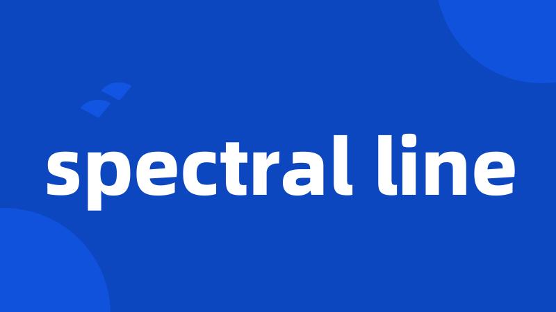 spectral line