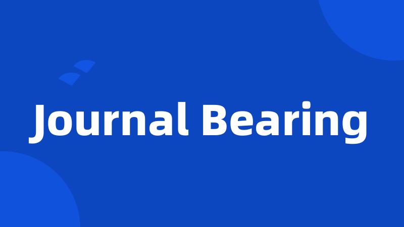 Journal Bearing