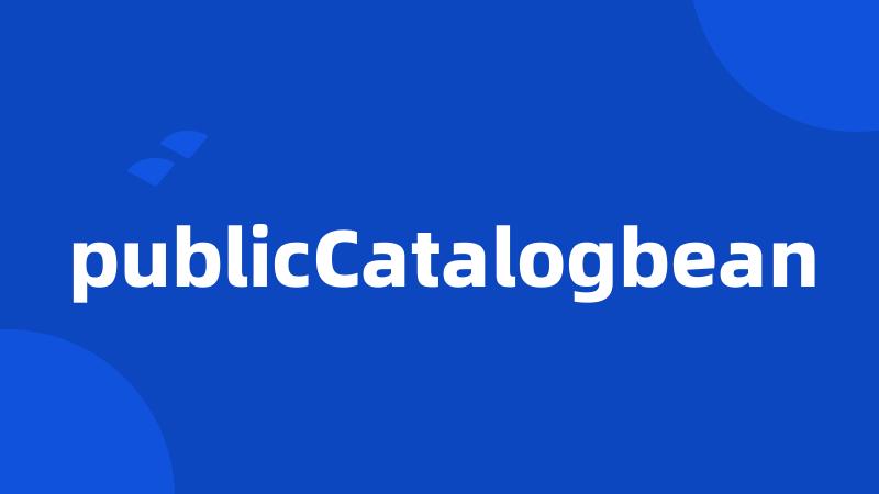 publicCatalogbean