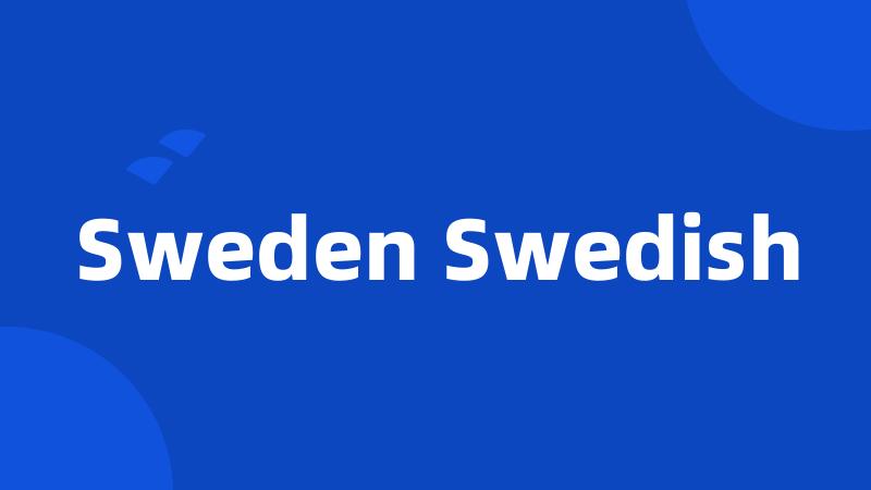 Sweden Swedish