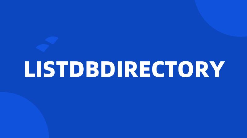 LISTDBDIRECTORY