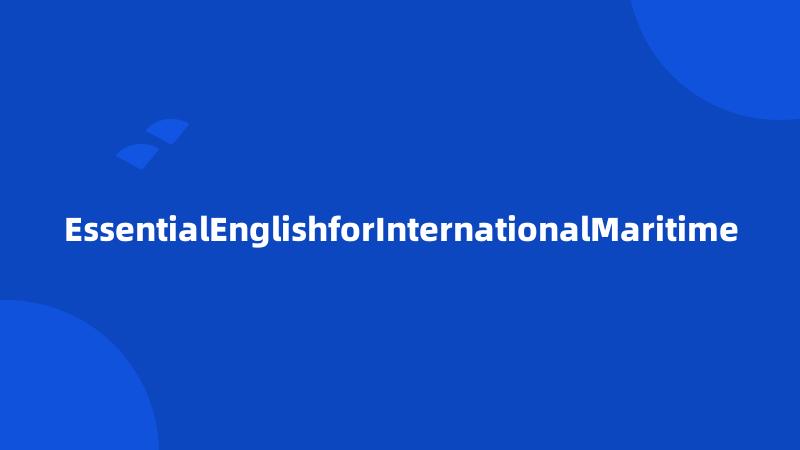 EssentialEnglishforInternationalMaritime