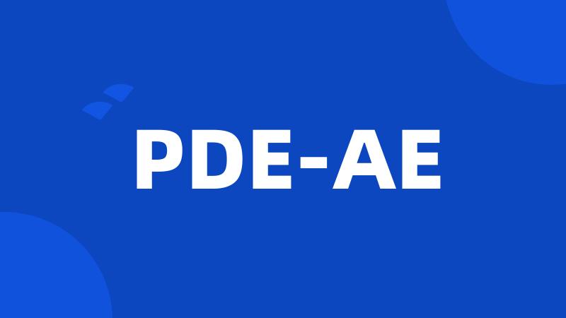 PDE-AE