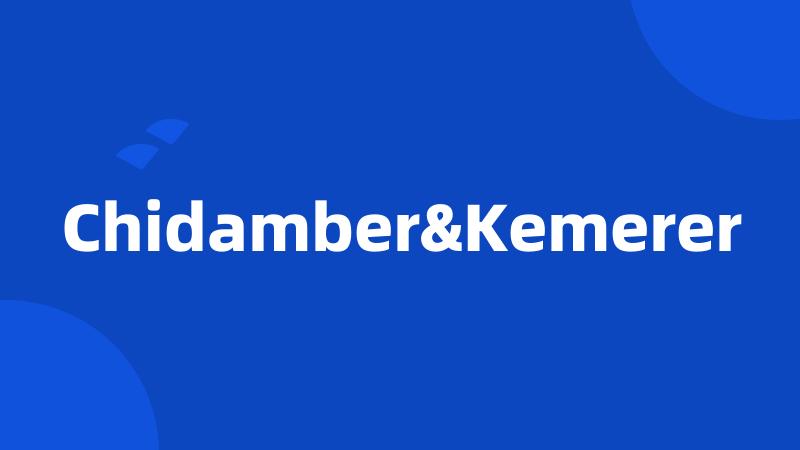 Chidamber&Kemerer