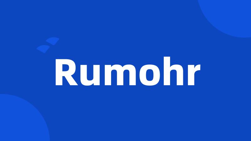 Rumohr