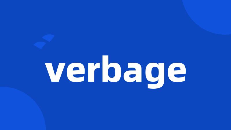 verbage