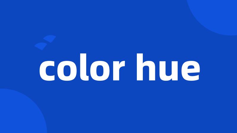 color hue