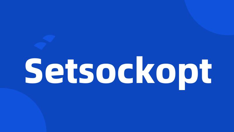 Setsockopt