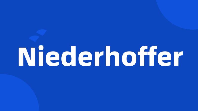 Niederhoffer