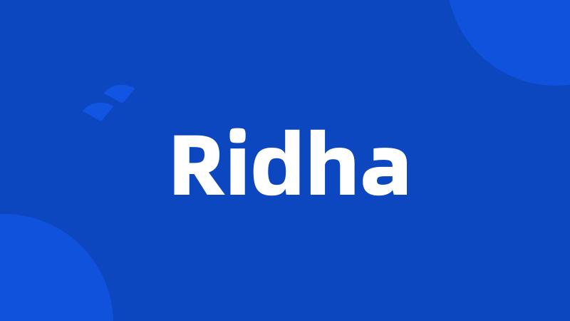 Ridha