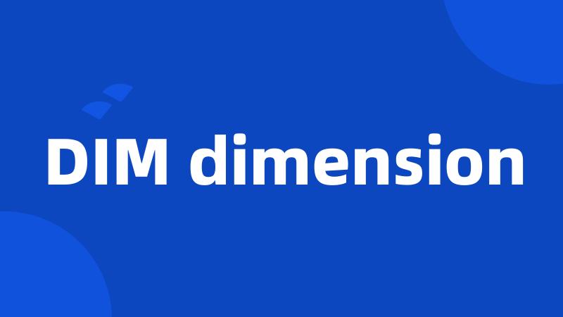 DIM dimension