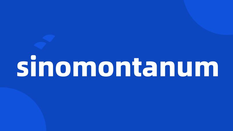 sinomontanum