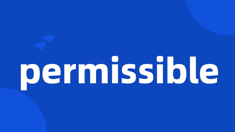 permissible