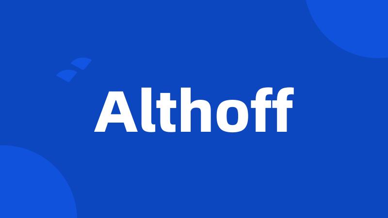 Althoff