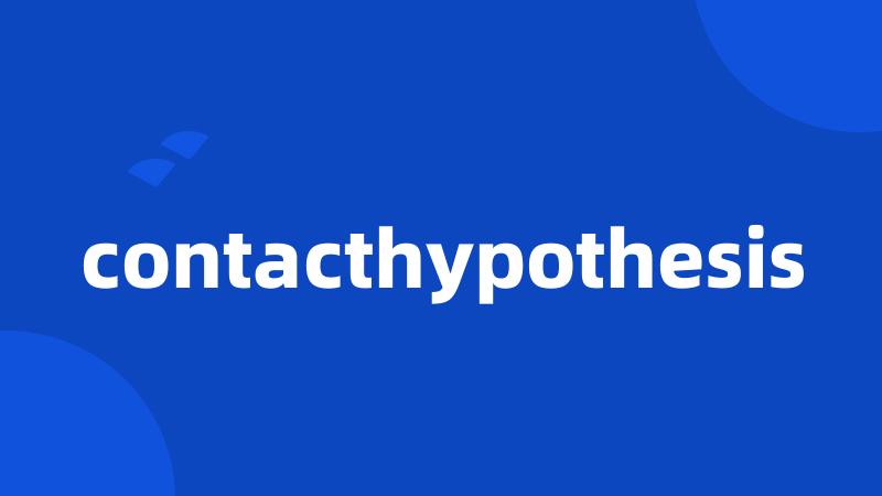 contacthypothesis