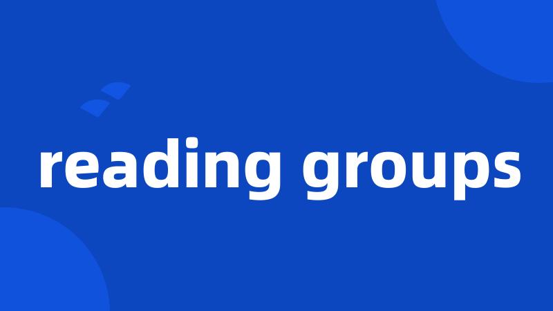 reading groups