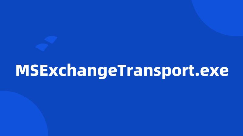 MSExchangeTransport.exe