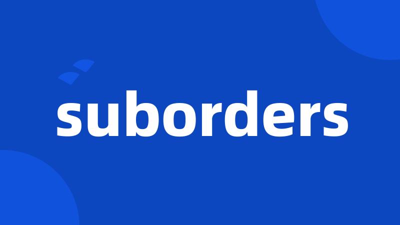 suborders