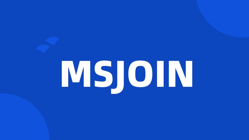 MSJOIN