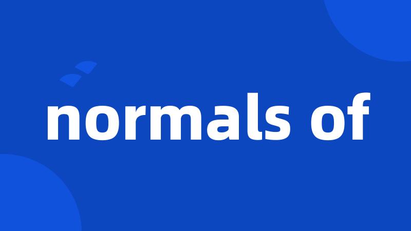 normals of