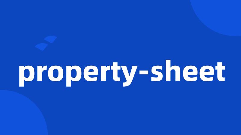 property-sheet