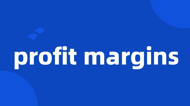 profit margins