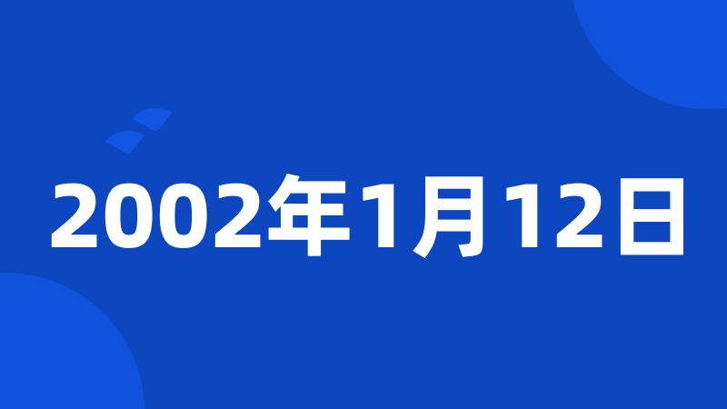 2002年1月12日