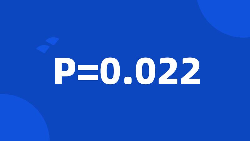 P=0.022