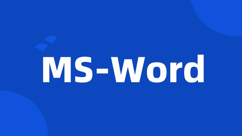 MS-Word