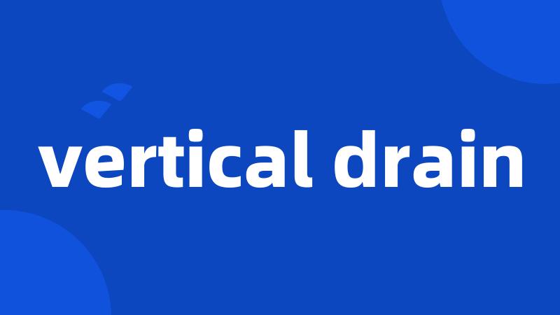 vertical drain