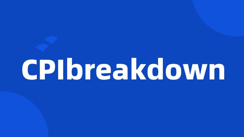 CPIbreakdown