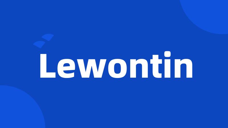 Lewontin