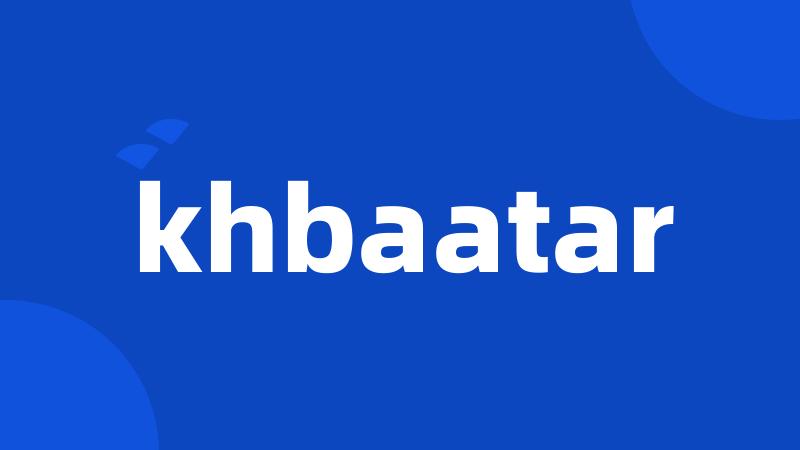 khbaatar