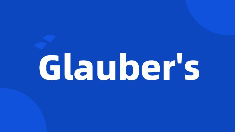 Glauber's