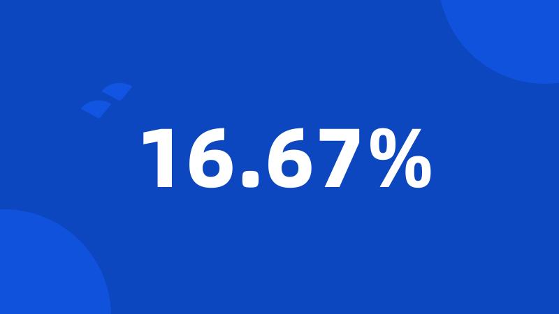 16.67%