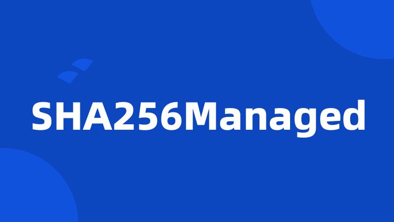 SHA256Managed