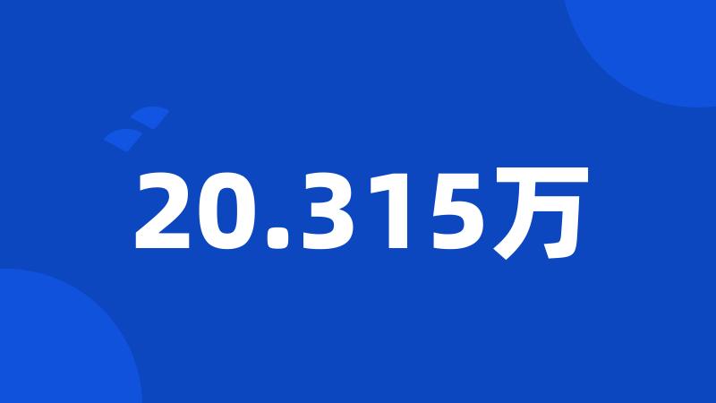 20.315万