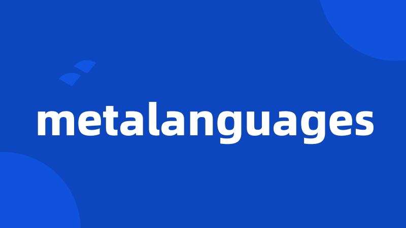 metalanguages