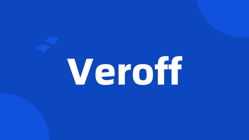 Veroff