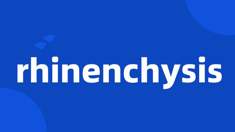 rhinenchysis