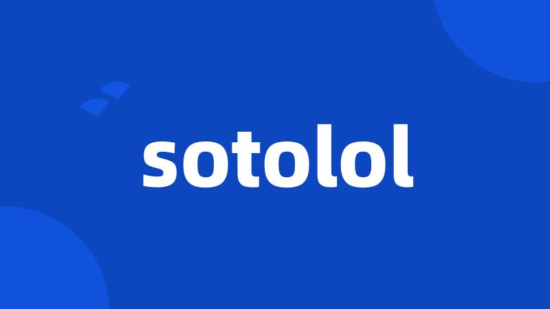 sotolol