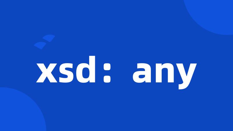 xsd：any