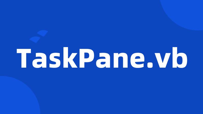 TaskPane.vb