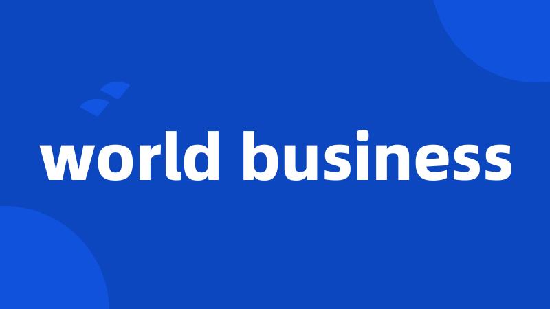 world business