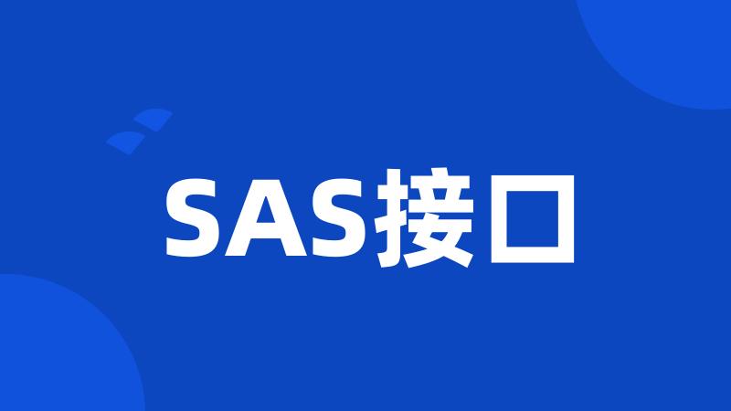 SAS接口