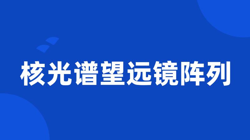 核光谱望远镜阵列