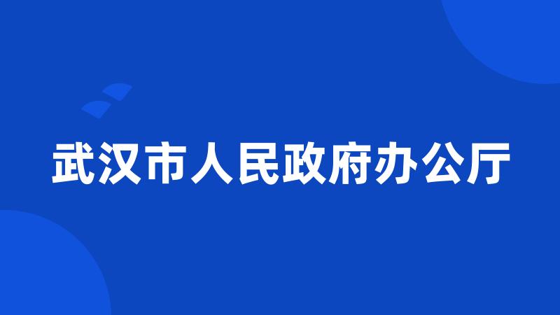 武汉市人民政府办公厅